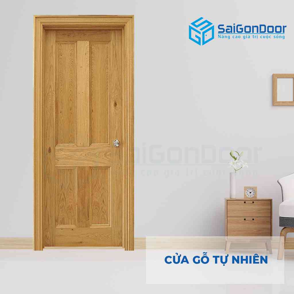 Sử dụng cửa gỗ tự nhiên mang lại sự đẳng cấp, sang trọng và chắc chắn
